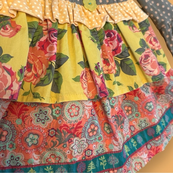 Matilda Jane Friends Forever Mixed Print Ruffle Dress - Picture 2 of 3